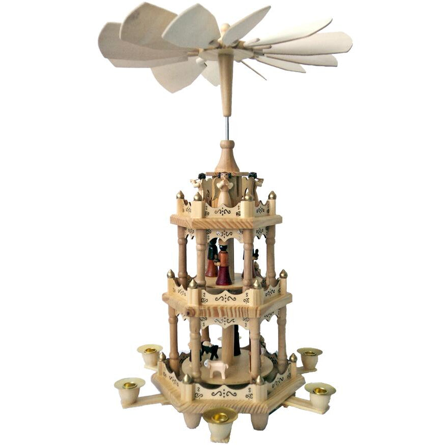 Julepyramide i 3 plan, H45 cm. – Træ